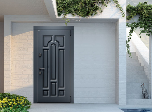 Входная дверь MRC-1720 серый RAL 7024 2 замка