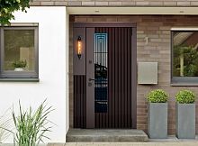 Входная дверь MRC-8619 коричневый RAL 8019 2 замка