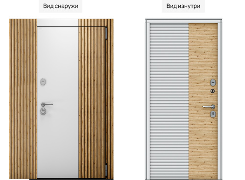 Входная дверь MRC-6011 белый RAL 9003 2 замка фото 2