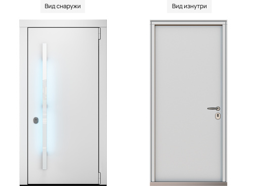 Входная дверь MRC-0030 рейлинг белый RAL 9003 фото 2
