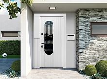 Входная дверь MRC-7212 белый RAL 9003 2 замка скрытые петли