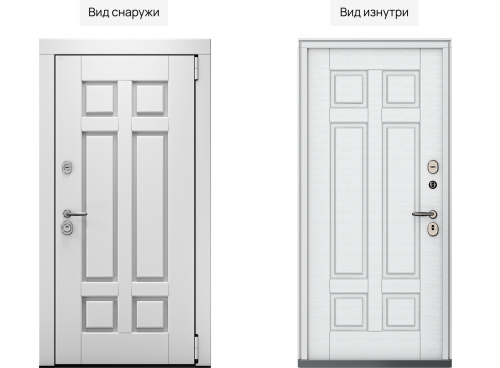 Входная дверь MRC-1511 белый RAL 9003 2 замка фото 2