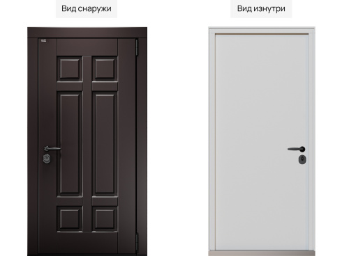 Входная дверь MRC-1516 коричневый RAL 8019 фото 2