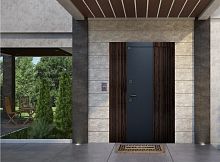 Входная дверь MRC-6026 серый графит по RAL 7024 венге 2 замка скрытые петли