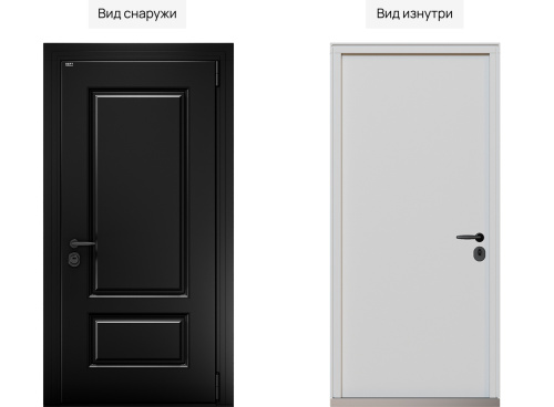 Входная дверь MRC-7526 черный RAL 9005 фото 2