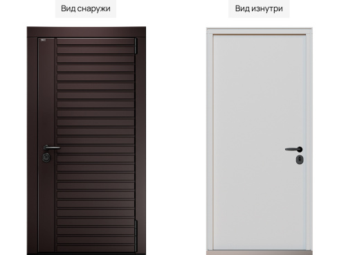 Входная дверь MRC-7116 коричневый RAL 8019 фото 2