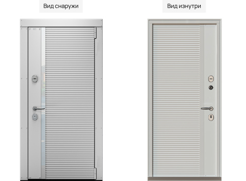 Входная дверь MRC-3011 белый RAL 9003 2 замка фото 2