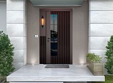 Входная дверь MRC-8621 коричневый RAL 8019 скрытые петли