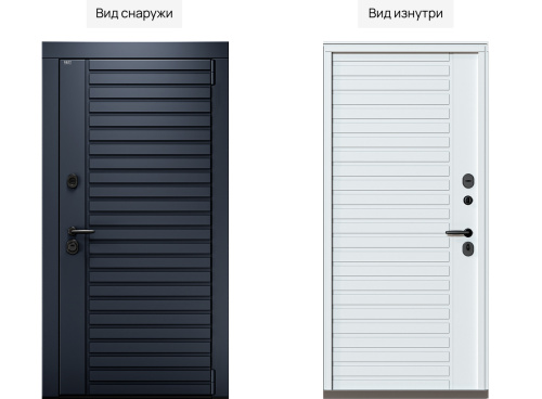 Входная дверь MRC-7120 серый RAL 7024 2 замка фото 2