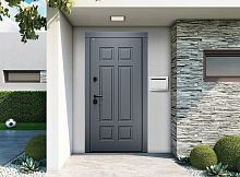 Входная дверь MRC-1118 серый RAL 7024 2 замка скрытые петли