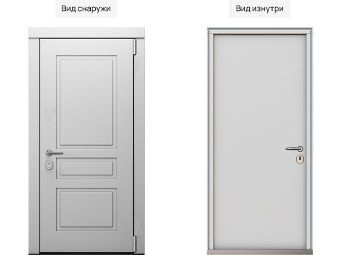 Входная дверь MRC-0410 белый RAL 9003 фото 2