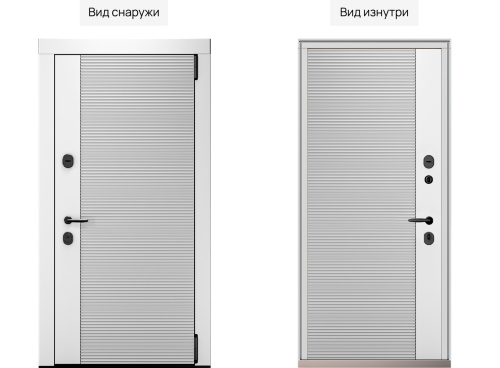 Входная дверь MRC-10411 белый RAL 9003 2 замка фото 2