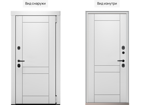 Входная дверь MRC-7711 белый RAL 9003 2 замка фото 2
