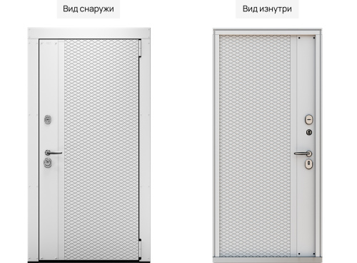 Входная дверь MRC-2111 белый RAL 9003 2 замка фото 2