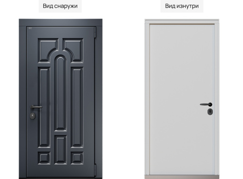 Входная дверь MRC-1719 серый RAL 7024 фото 2