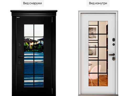 Входная дверь MRC-10610 черный RAL 9005 два замка фото 2