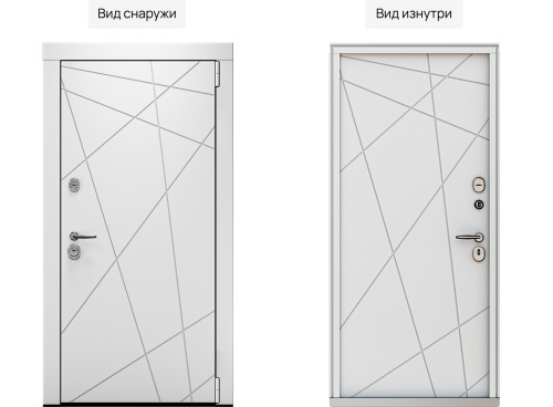 Входная дверь MRC-2511 белый RAL 9003 2 замка фото 2