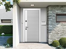 Входная дверь MRC-10412 белый RAL 9003 2 замка скрытые петли