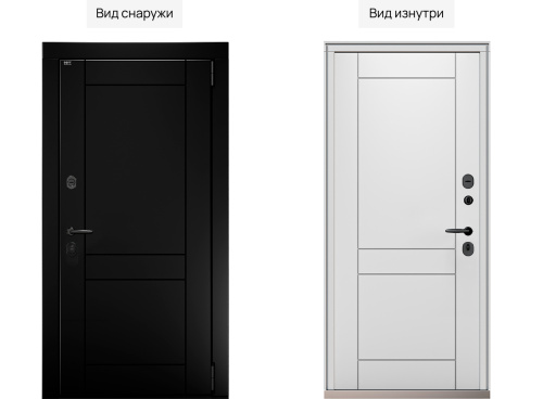 Входная дверь MRC-7726 черный RAL 9005 2 замка фото 2