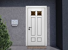 Входная дверь MRC-8713  белый RAL 9003 скрытые петли