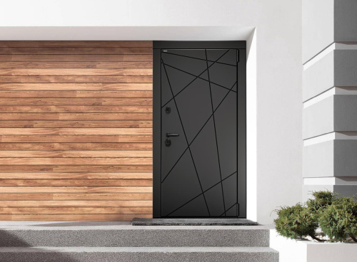 Входная дверь MRC-2523 черный RAL 9005 2 замка