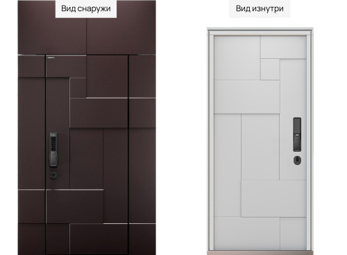 Входная дверь MRC-0718 биометрия коричневый RAL 8019 фото 2