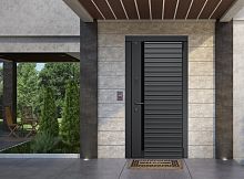 Входная дверь MRC-3031 черный RAL 9005 2 замка скрытые петли