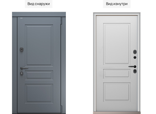 Входная дверь MRC-0424 серый RAL 7024 2 замка фото 2