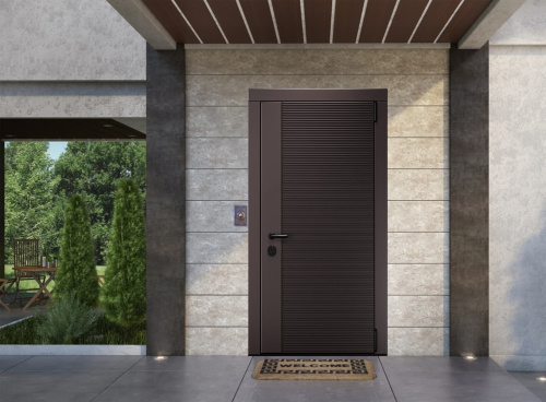 Входная дверь MRC-10413 коричневый RAL 8019