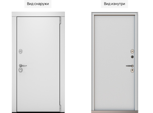 Входная дверь MRC-0011 белый RAL 9003 2 замка фото 2