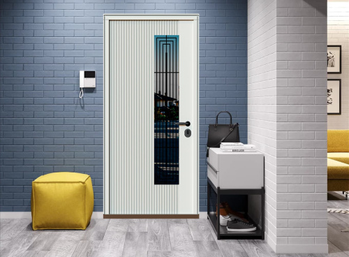 Входная дверь MRC-8613 белый RAL 9003 скрытые петли фото 3