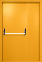 Полуторапольная противопожарная дверь EI-60 желтая RAL 1003, антипаника ДМП-02-57