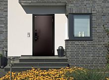 Входная дверь MRC-0020 биометрия коричневый RAL 8019