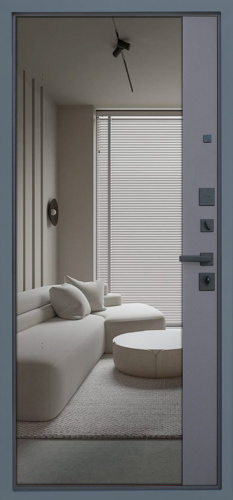 Входная дверь MRS-0087, серебро фото 2