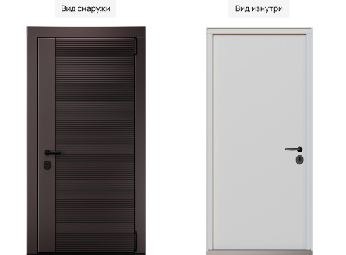 Входная дверь MRC-10413 коричневый RAL 8019 фото 2