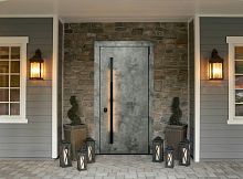 Входная дверь MRC-0032 рейлинг бетон лофт графит LS 936-2