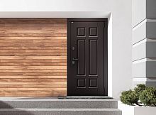 Входная дверь MRC-1517 коричневый RAL 8019 2 замка