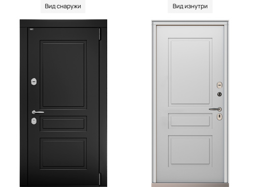 Входная дверь MRC-0430 черный RAL 9005 2 замка фото 2
