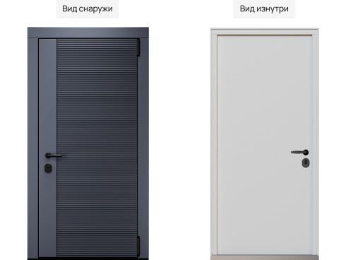 Входная дверь MRC-10419 серый RAL 7024 фото 2