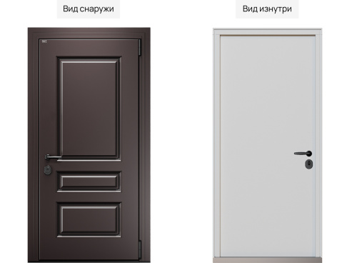 Входная дверь MRC-7416 коричневый RAL 8019 фото 2