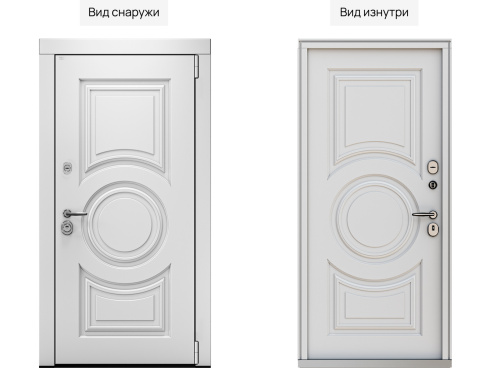 Входная дверь MRC-3211 белый RAL 9003 2 замка фото 2