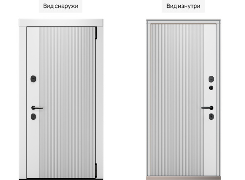 Входная дверь MRC-8011 белый RAL 9003 2 замка фото 2