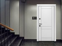 Входная дверь MRC-7712 белый RAL 9003 2 замка скрытые петли