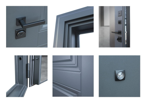 Входная дверь MRS-0087, серебро фото 3