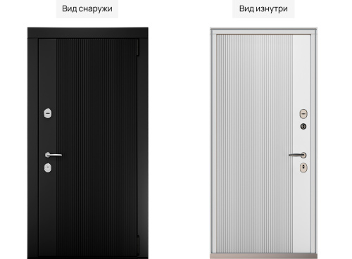 Входная дверь MRC-8027 черный RAL 9005 2 замка фото 2