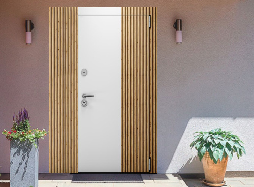 Входная дверь MRC-6011 белый RAL 9003 2 замка