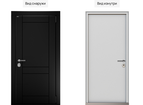 Входная дверь MRC-7725 черный RAL 9005 фото 2