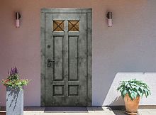 Входная дверь MRC-8720 бетон лофт графит LS 936-2  2 замка скрытые петли