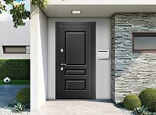 Входная дверь MRC-7431 черный RAL 9005 2 замка скрытые петли