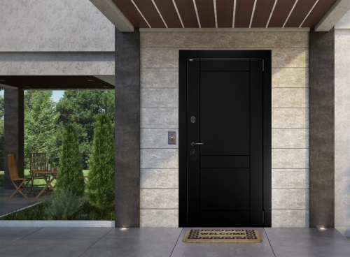 Входная дверь MRC-7726 черный RAL 9005 2 замка